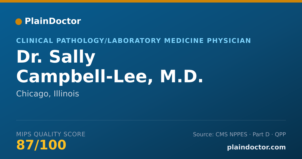 Shareable card for Sally Campbell-Lee, M.D. - Clinical Pathology/Laboratory Medicine Physician, Chicago, IL