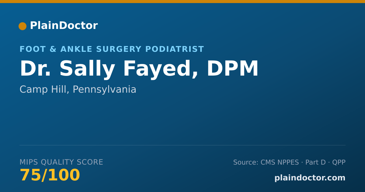 Shareable card for Sally Fayed, DPM - Foot & Ankle Surgery Podiatrist, Camp Hill, PA