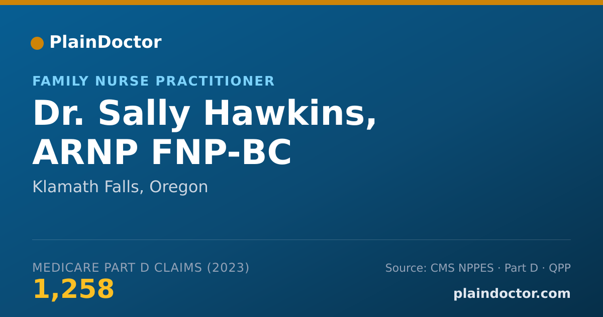 Shareable card for Sally Hawkins, ARNP FNP-BC - Family Nurse Practitioner, Klamath Falls, OR