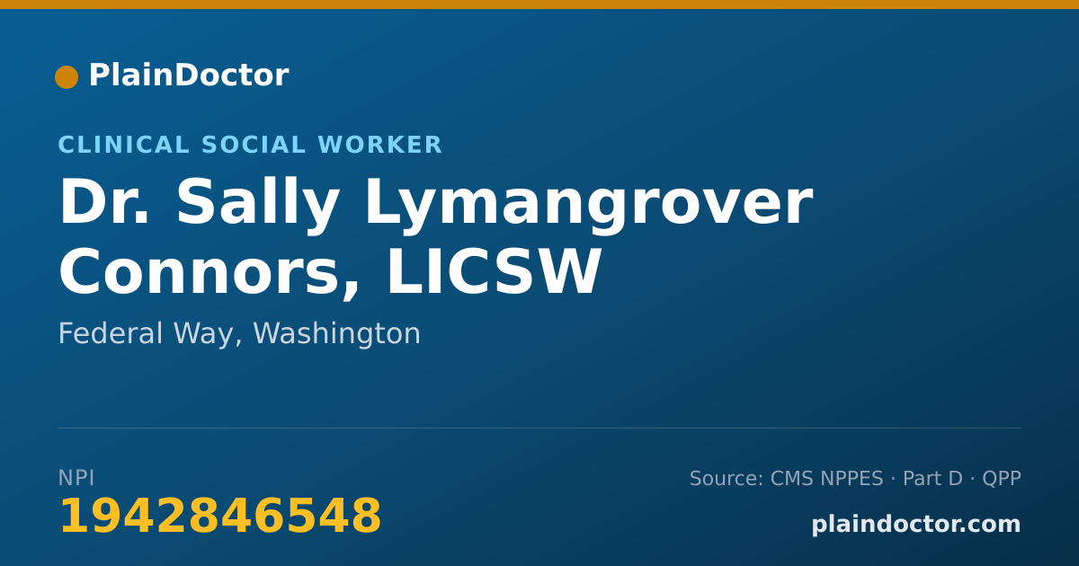 Shareable card for Sally Lymangrover Connors, LICSW - Clinical Social Worker, Federal Way, WA