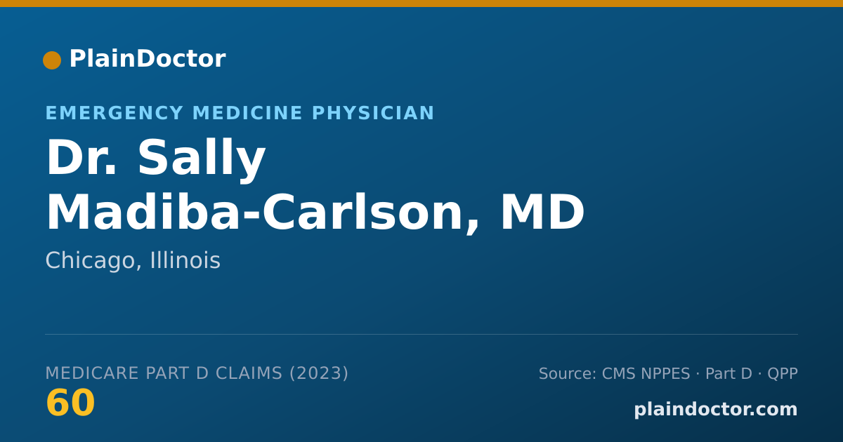 Shareable card for Sally Madiba-Carlson, MD - Emergency Medicine Physician, Chicago, IL