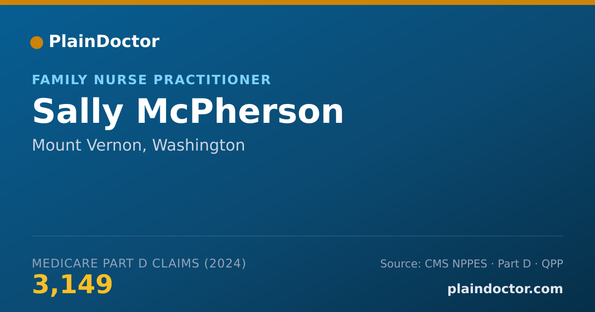 Shareable card for Sally McPherson - Family Nurse Practitioner, Mount Vernon, WA