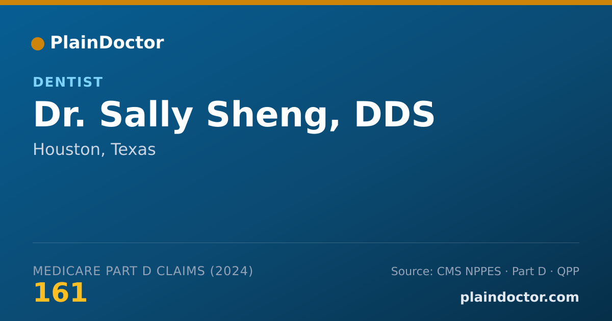 Shareable card for Sally Sheng, DDS - Dentist, Houston, TX