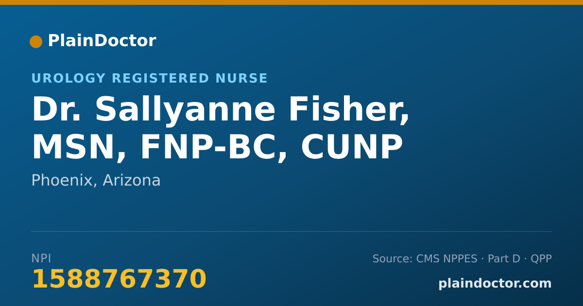 Shareable card for Sallyanne Fisher, MSN, FNP-BC, CUNP - Urology Registered Nurse, Phoenix, AZ