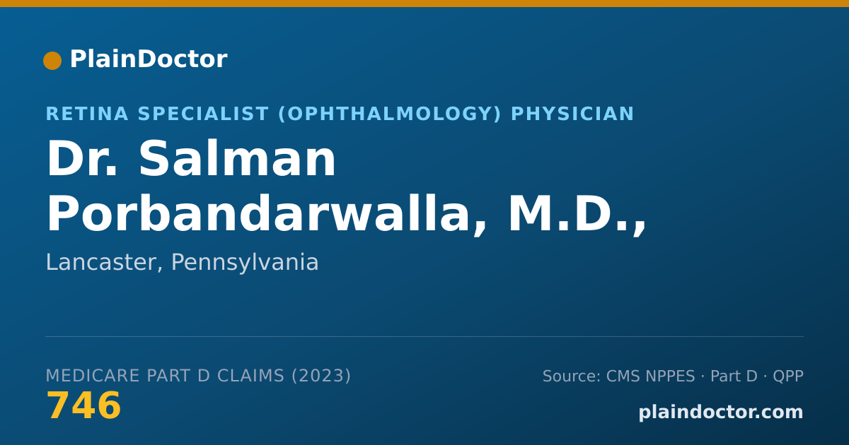 Shareable card for Salman Porbandarwalla, M.D., M.S. - Retina Specialist (Ophthalmology) Physician, Lancaster, PA