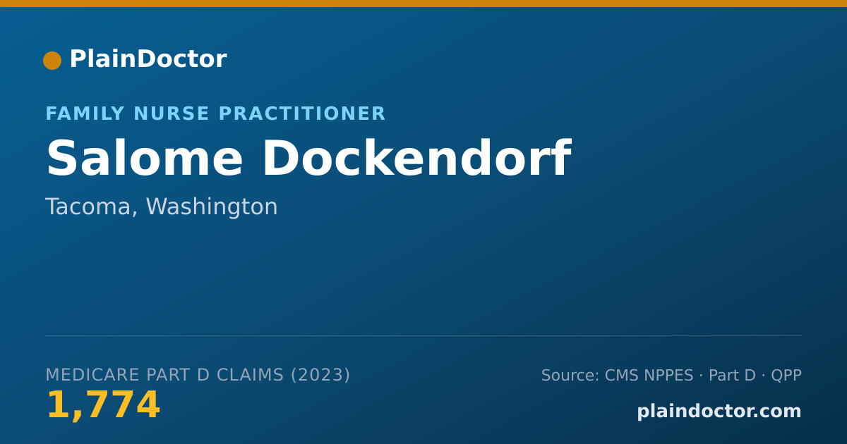 Shareable card for Salome Dockendorf - Family Nurse Practitioner, Tacoma, WA