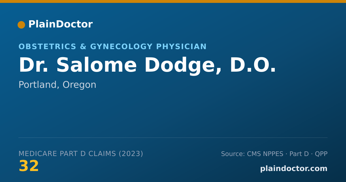 Shareable card for Salome Dodge, D.O. - Obstetrics & Gynecology Physician, Portland, OR