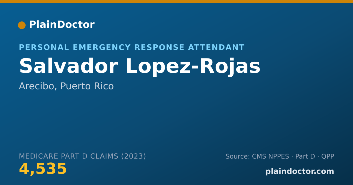 Shareable card for Salvador Lopez-Rojas - Personal Emergency Response Attendant, Arecibo, PR