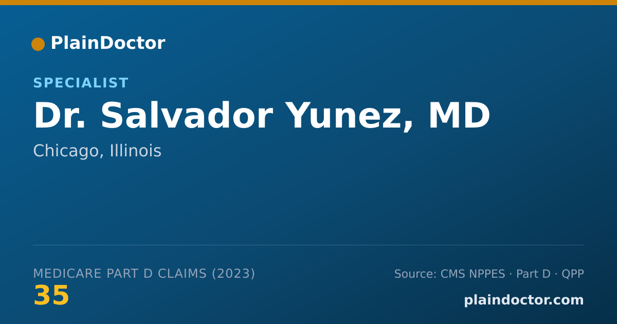Shareable card for Salvador Yunez, MD - Specialist, Chicago, IL