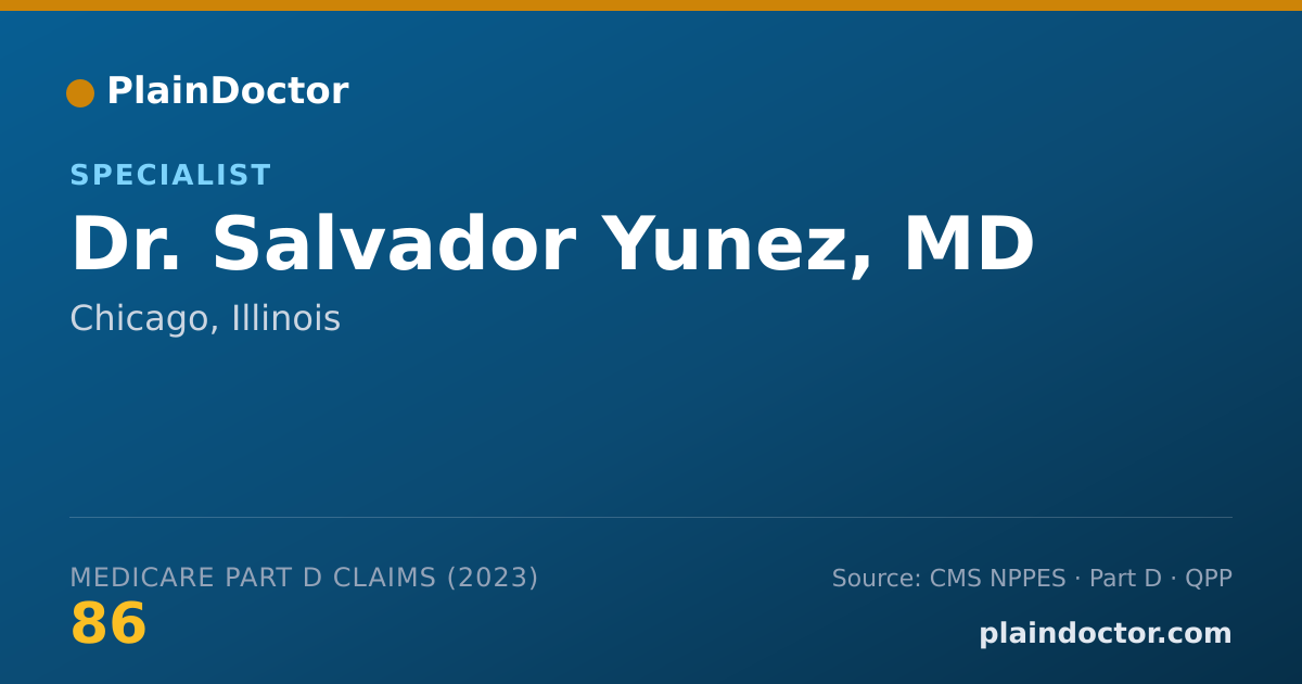 Shareable card for Salvador Yunez, MD - Specialist, Chicago, IL