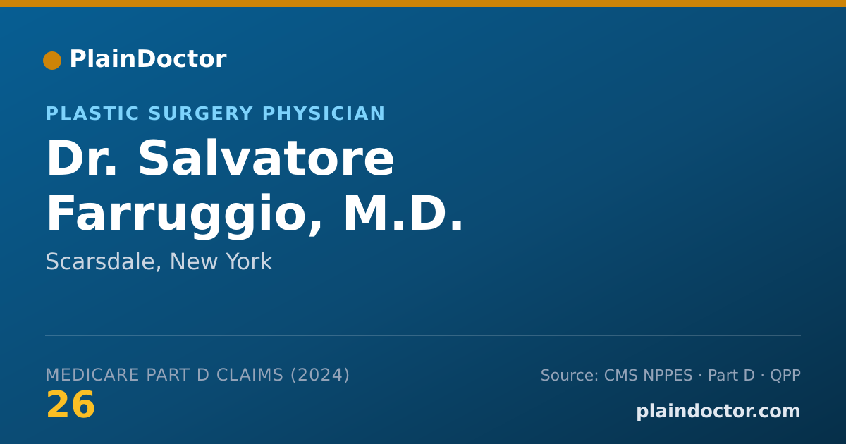 Shareable card for Salvatore Farruggio, M.D. - Plastic Surgery Physician, Scarsdale, NY