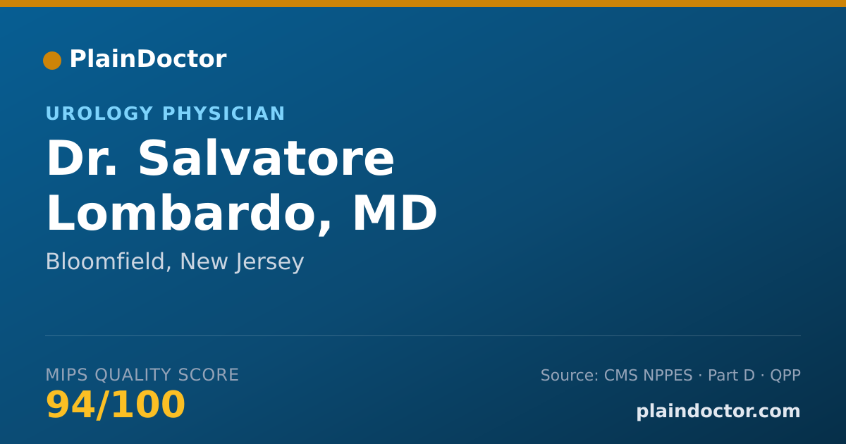 Shareable card for Salvatore Lombardo, MD - Urology Physician, Bloomfield, NJ