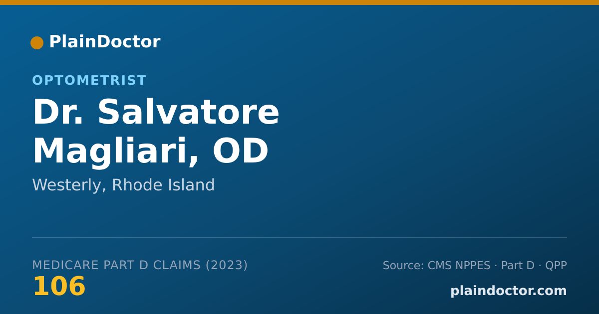 Shareable card for Salvatore Magliari, OD - Optometrist, Westerly, RI