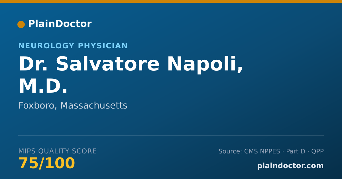 Shareable card for Salvatore Napoli, M.D. - Neurology Physician, Foxboro, MA
