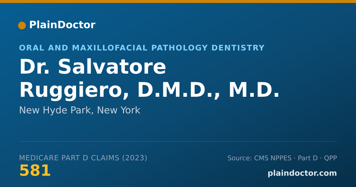 Shareable card for Salvatore Ruggiero, D.M.D., M.D. - Oral and Maxillofacial Pathology Dentistry, New Hyde Park, NY