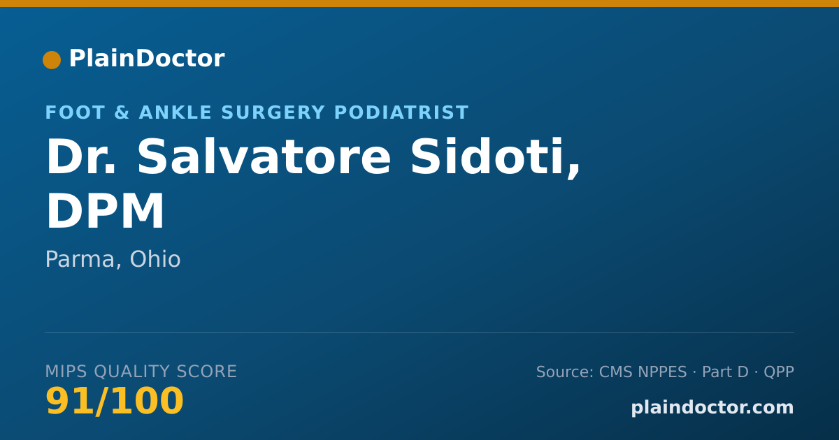 Shareable card for Salvatore Sidoti, DPM - Foot & Ankle Surgery Podiatrist, Parma, OH