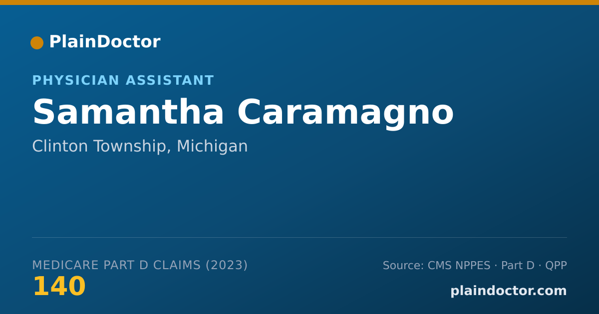 Shareable card for Samantha Caramagno - Physician Assistant, Clinton Township, MI