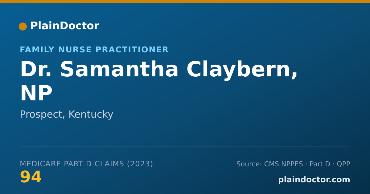 Shareable card for Samantha Claybern, NP - Family Nurse Practitioner, Prospect, KY