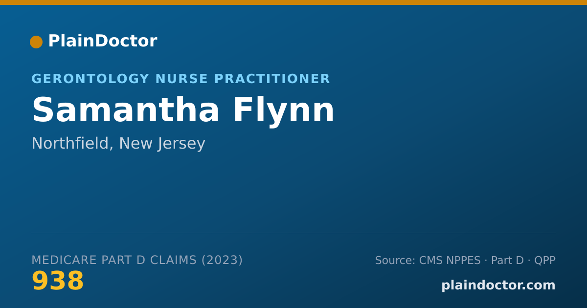 Shareable card for Samantha Flynn - Gerontology Nurse Practitioner, Northfield, NJ