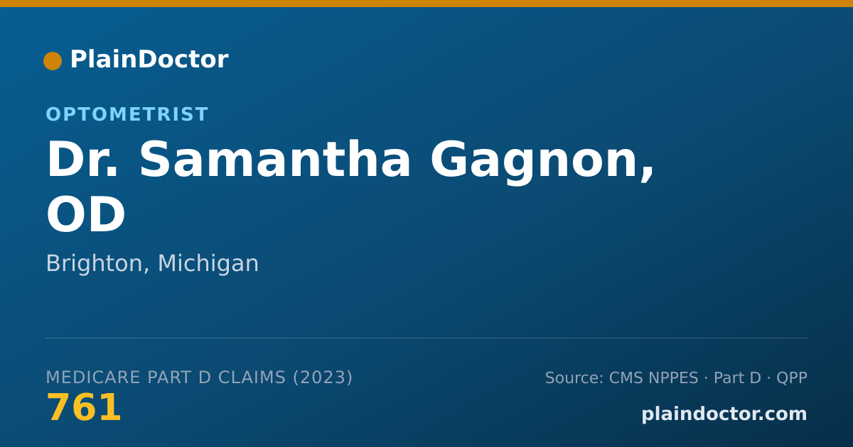 Shareable card for Samantha Gagnon, OD - Optometrist, Brighton, MI