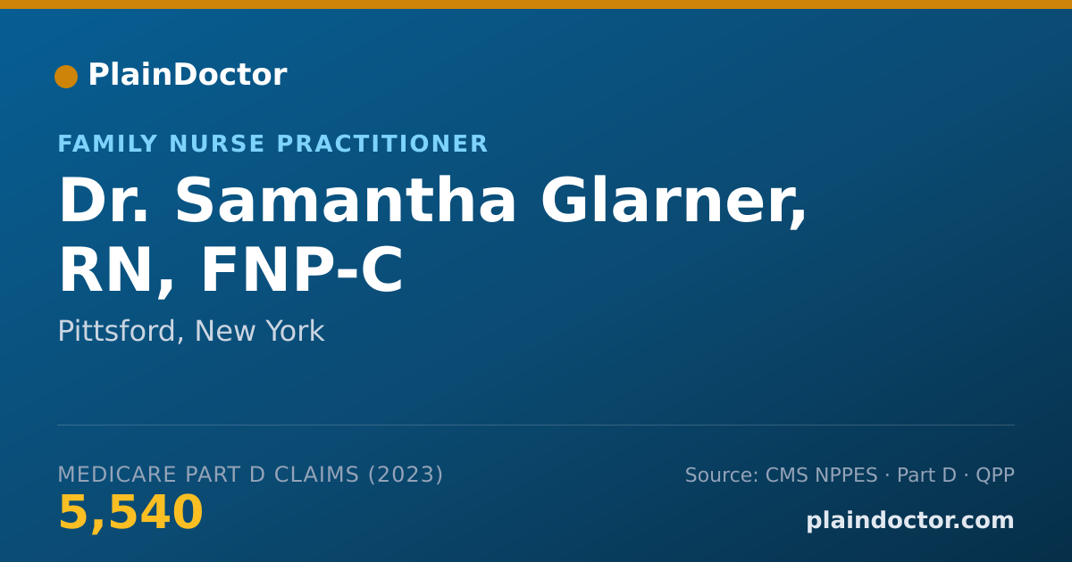 Shareable card for Samantha Glarner, RN, FNP-C - Family Nurse Practitioner, Pittsford, NY