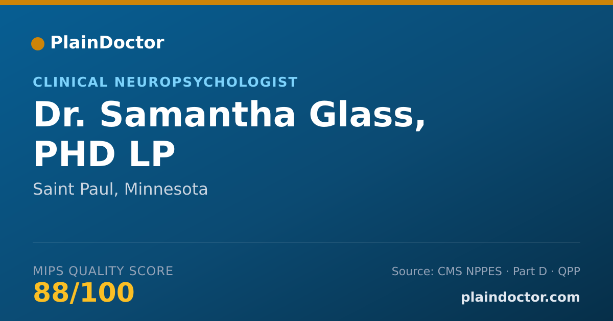 Shareable card for Samantha Glass, PHD LP - Clinical Neuropsychologist, Saint Paul, MN