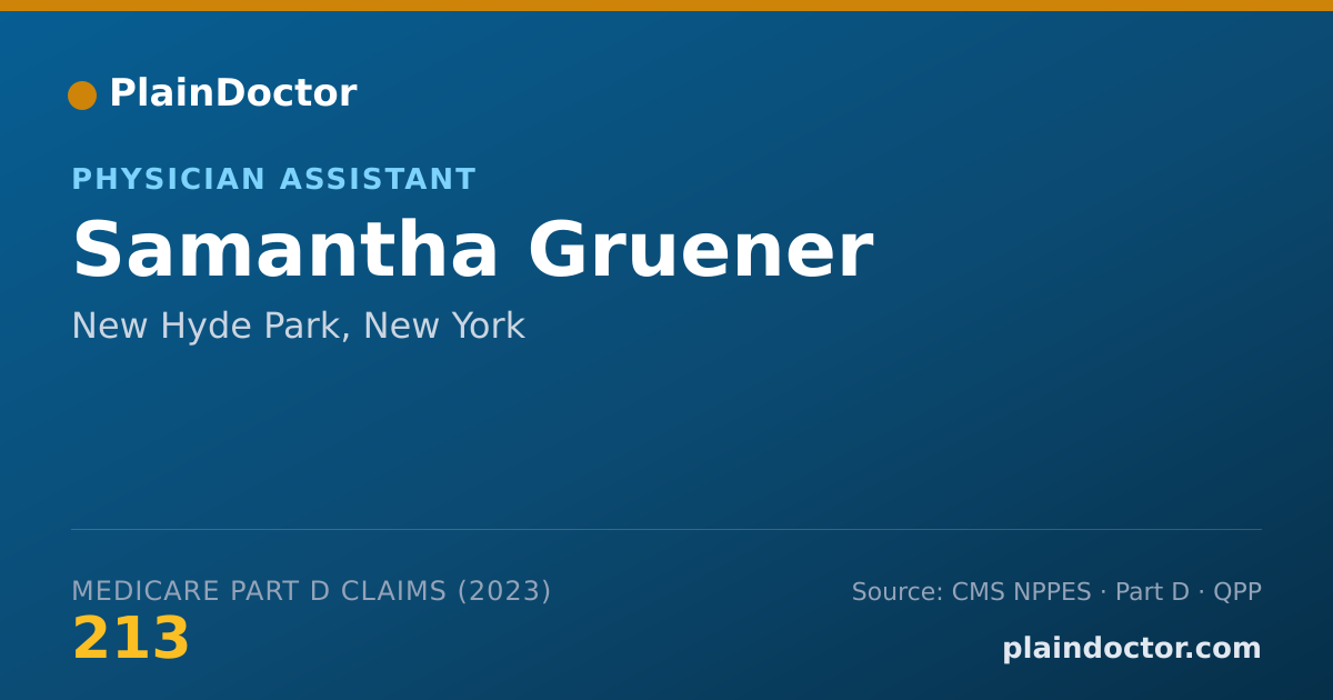Shareable card for Samantha Gruener - Physician Assistant, New Hyde Park, NY