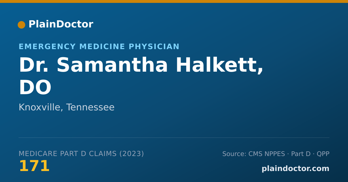Shareable card for Samantha Halkett, DO - Emergency Medicine Physician, Knoxville, TN