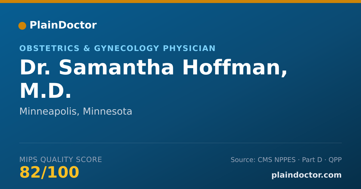 Shareable card for Samantha Hoffman, M.D. - Obstetrics & Gynecology Physician, Minneapolis, MN