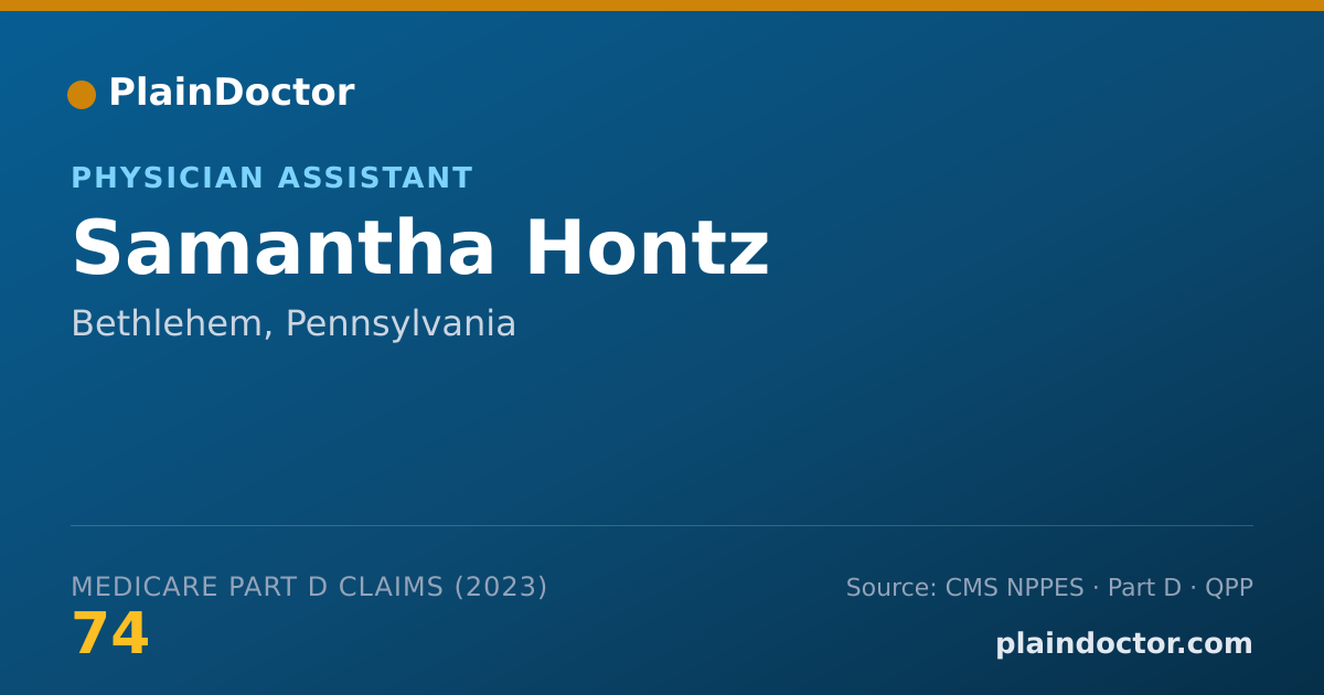 Shareable card for Samantha Hontz - Physician Assistant, Bethlehem, PA