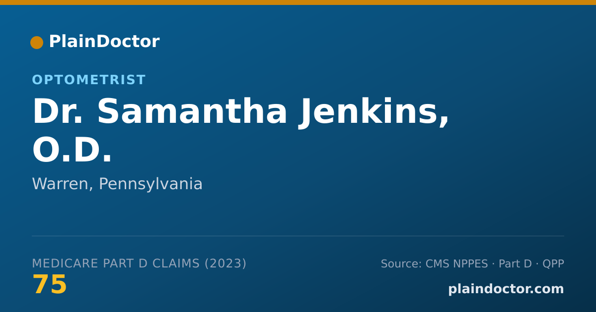 Shareable card for Samantha Jenkins, O.D. - Optometrist, Warren, PA