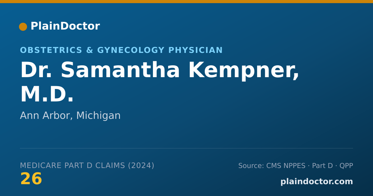 Shareable card for Samantha Kempner, M.D. - Obstetrics & Gynecology Physician, Ann Arbor, MI