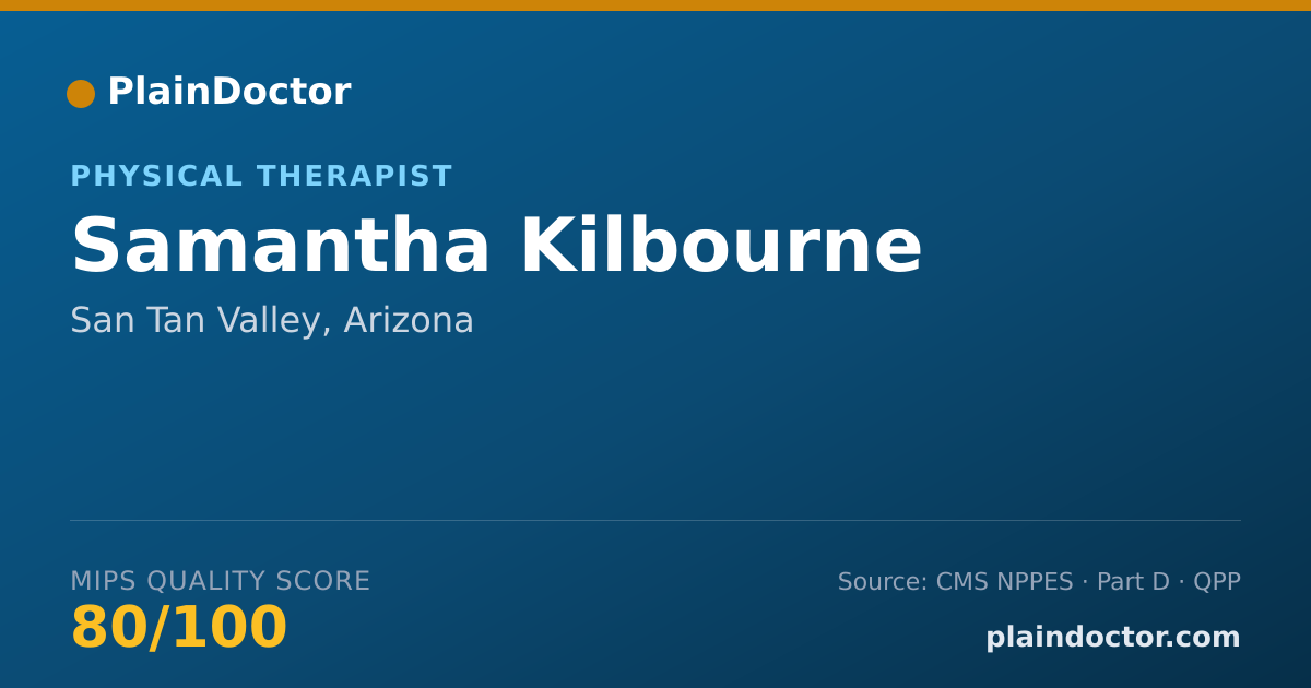 Shareable card for Samantha Kilbourne - Physical Therapist, San Tan Valley, AZ