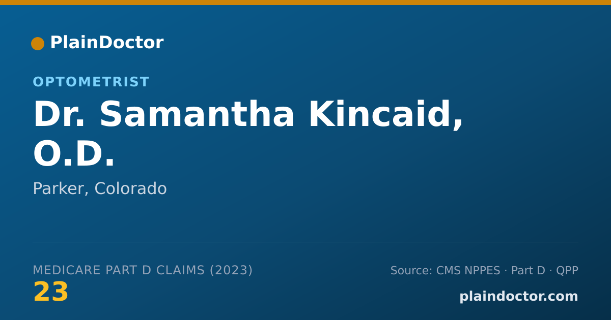 Shareable card for Samantha Kincaid, O.D. - Optometrist, Parker, CO