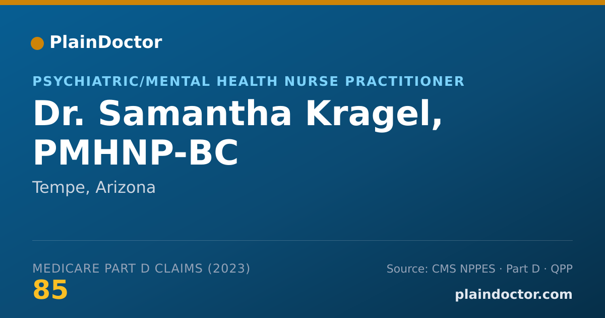 Shareable card for Samantha Kragel, PMHNP-BC - Psychiatric/Mental Health Nurse Practitioner, Tempe, AZ