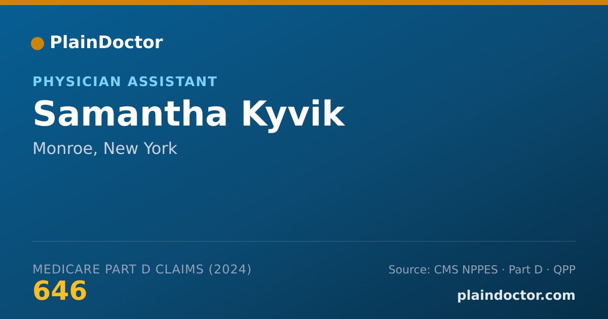 Shareable card for Samantha Kyvik - Physician Assistant, Monroe, NY