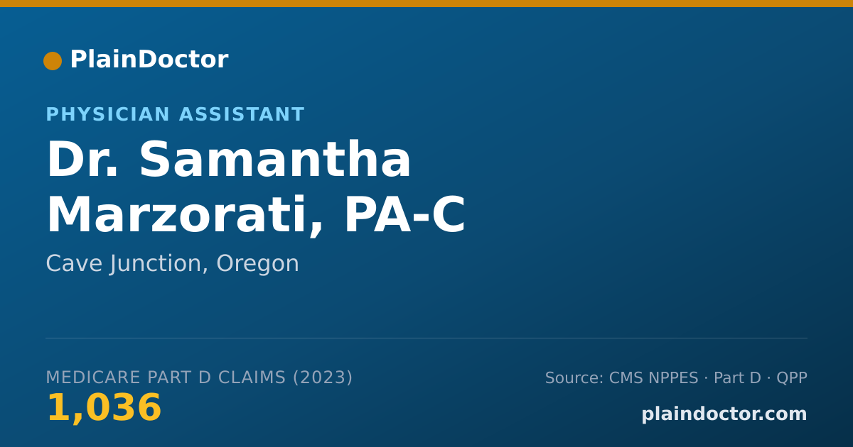 Shareable card for Samantha Marzorati, PA-C - Physician Assistant, Cave Junction, OR