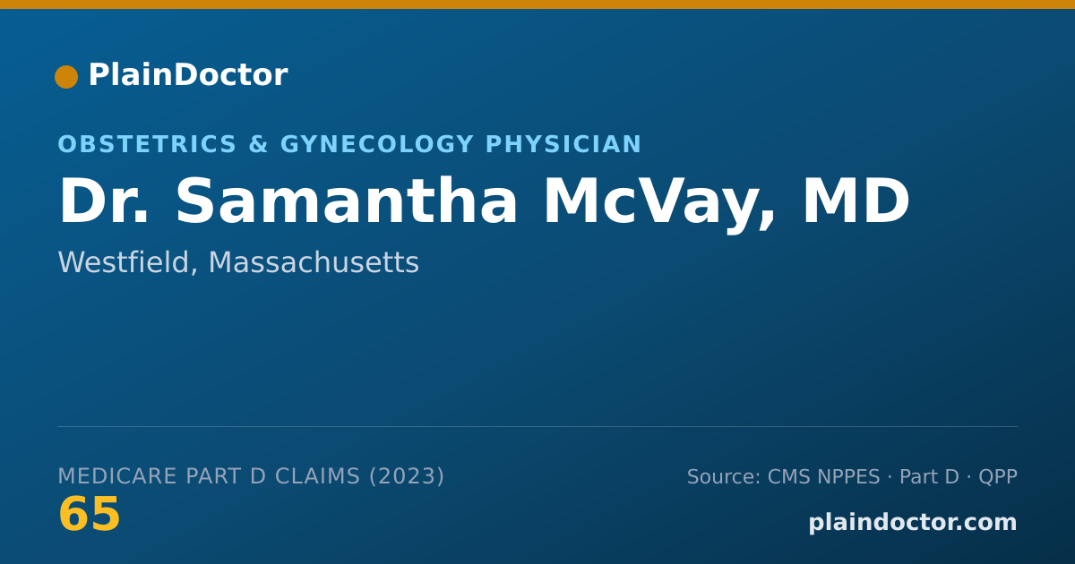 Shareable card for Samantha McVay, MD - Obstetrics & Gynecology Physician, Westfield, MA