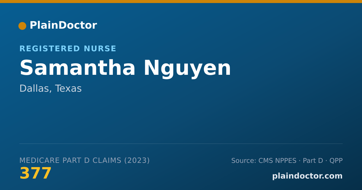Shareable card for Samantha Nguyen - Registered Nurse, Dallas, TX