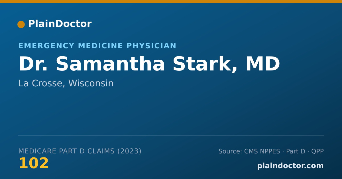 Shareable card for Samantha Stark, MD - Emergency Medicine Physician, La Crosse, WI