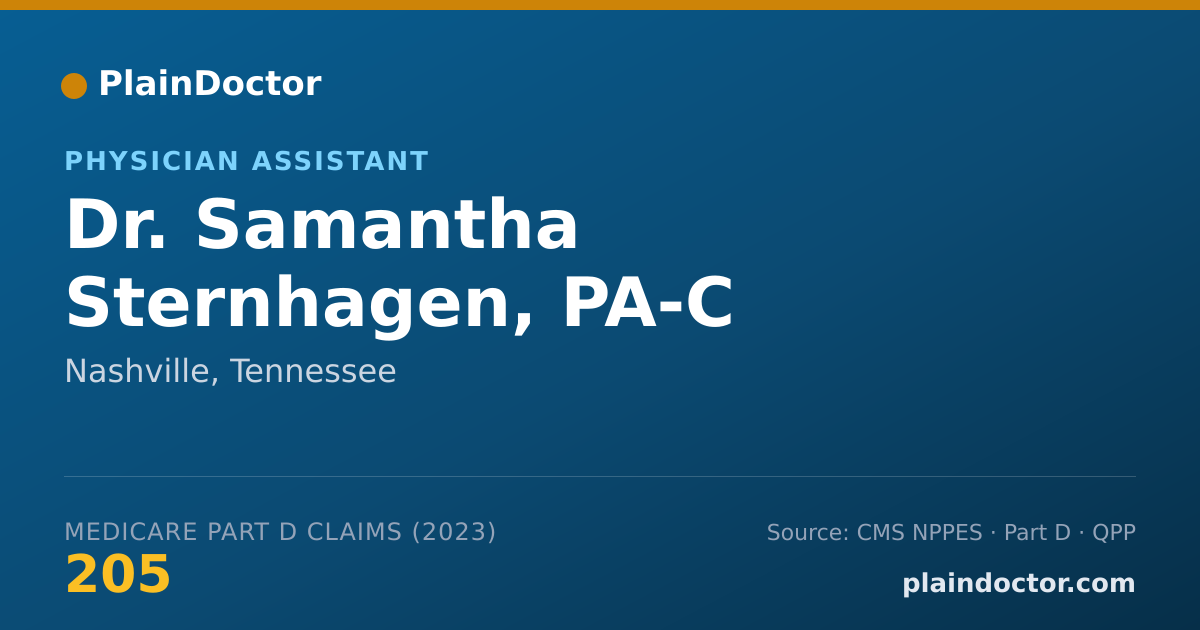 Shareable card for Samantha Sternhagen, PA-C - Physician Assistant, Nashville, TN