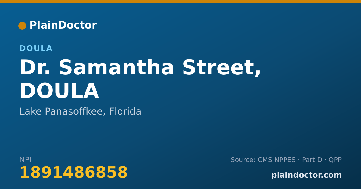 Shareable card for Samantha Street, DOULA - Doula, Lake Panasoffkee, FL