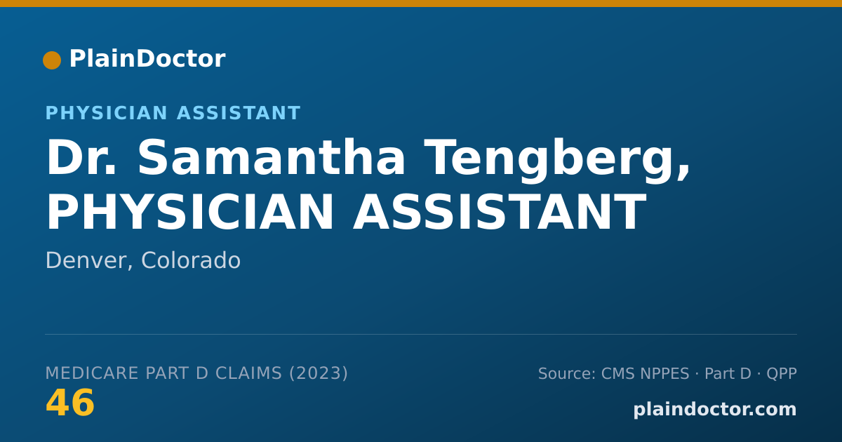 Shareable card for Samantha Tengberg, PHYSICIAN ASSISTANT - Physician Assistant, Denver, CO