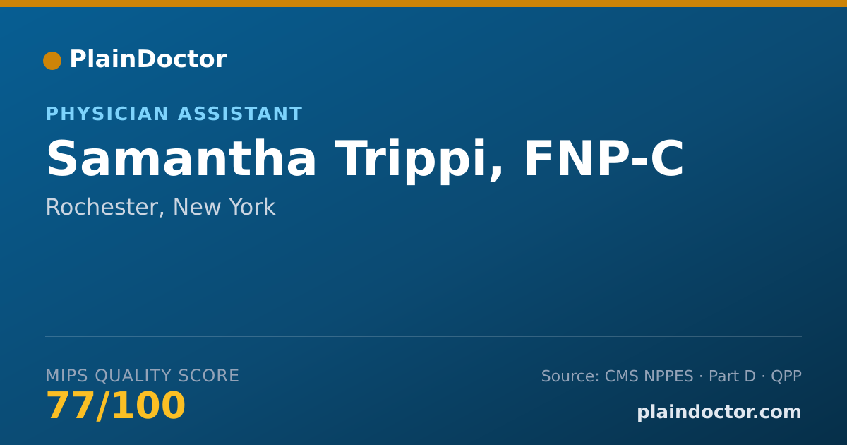 Shareable card for Samantha Trippi, FNP-C - Physician Assistant, Rochester, NY