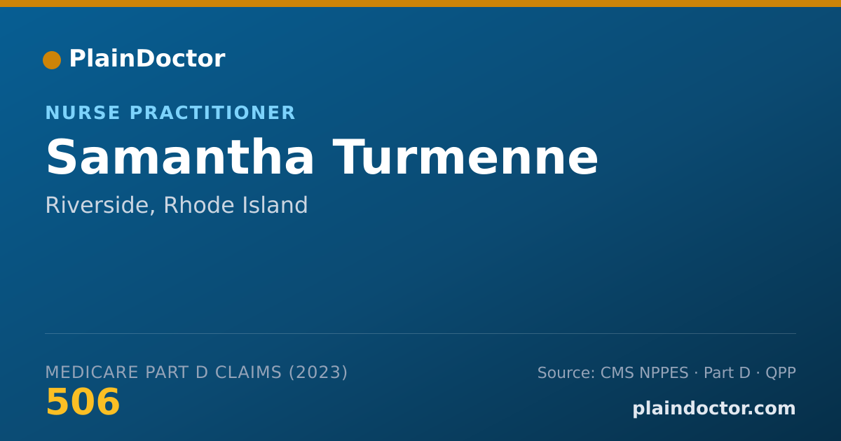 Shareable card for Samantha Turmenne - Nurse Practitioner, Riverside, RI