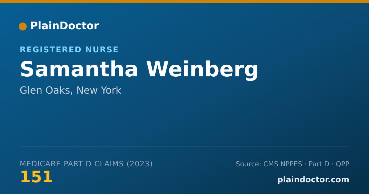 Shareable card for Samantha Weinberg - Registered Nurse, Glen Oaks, NY