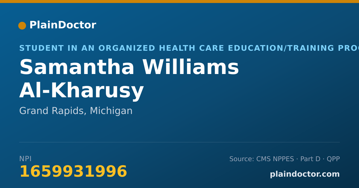Shareable card for Samantha Williams Al-Kharusy - Hospitalist Physician, Madison, WI