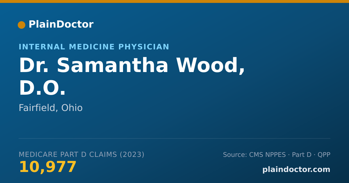 Shareable card for Samantha Wood, D.O. - Internal Medicine Physician, Fairfield, OH