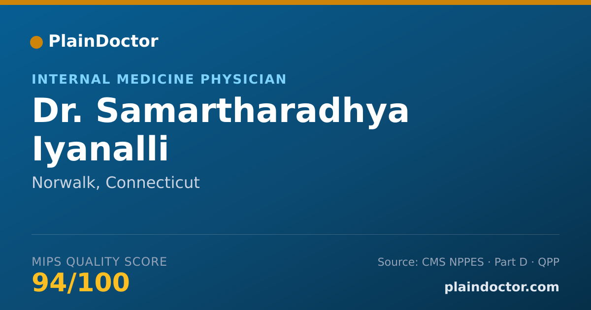 Shareable card for Samartharadhya Iyanalli Srishailaradhya, M.D - Internal Medicine Physician, Norwalk, CT