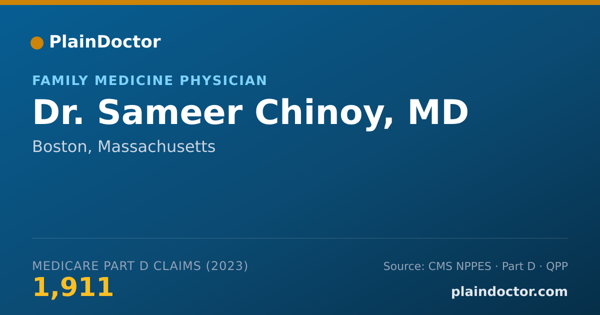 Shareable card for Sameer Chinoy, MD - Family Medicine Physician, Boston, MA